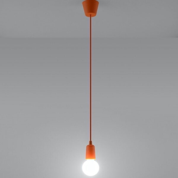Sollux SL.0584 - Lustr na lanku DIEGO 1xE27/60W/230V oranžová