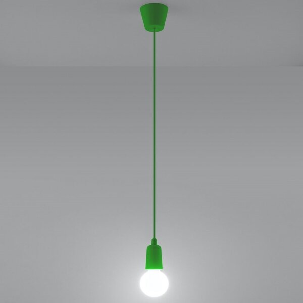 Sollux SL.0581 - Lustr na lanku DIEGO 1xE27/60W/230V zelená