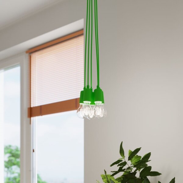 Sollux SL.0581 - Lustr na lanku DIEGO 1xE27/60W/230V zelená