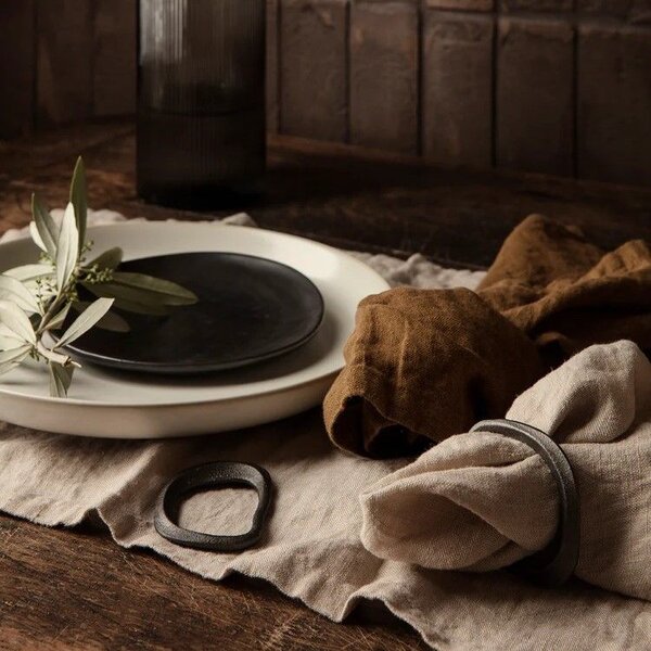 Lněné ubrousky Linen Natural – set 2 ks