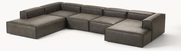 Modulární XL pohovka z recyklované kůže Lennon