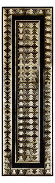 Dywany Łuszczów Běhoun Gloss 6776 86 greek black/gold ROZMĚR: 70x200