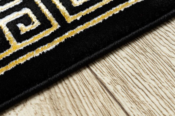 Dywany Łuszczów, Běhoun Gloss 6776 86 greek black/gold, 60x300, žlutá, kancelář