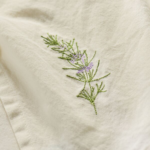 Bavlněná utěrka s výšivkou Summer Vibes Rosemary