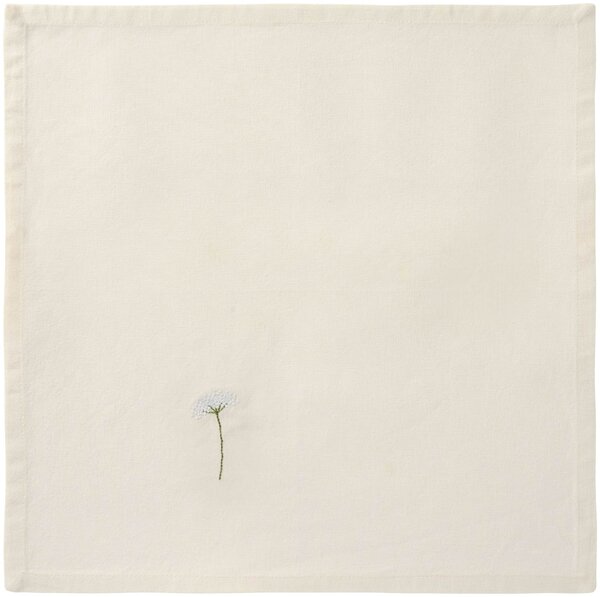 Látkový ubrousek s výšivkou Flora White umbel flower