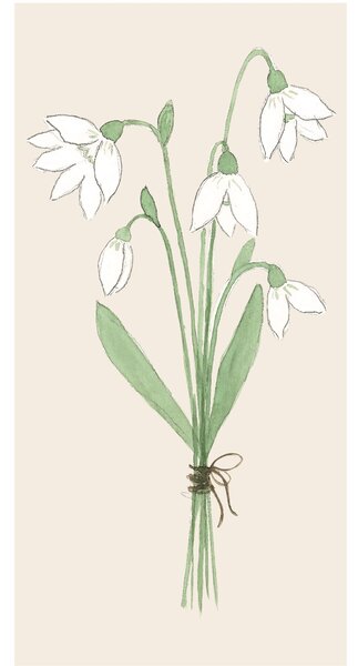Papírové ubrousky Snowdrops – 16 ks