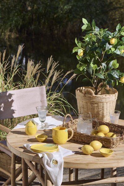Látkový ubrousek s výšivkou Summer Vibe Lemon