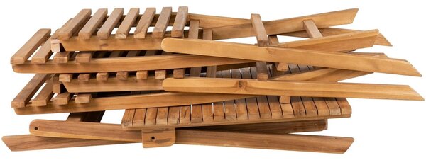 Nordic Living Zahradní set dvou teakových židlí a stolku Cuenca