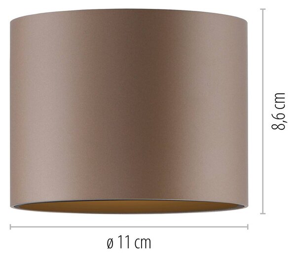 PURE LED stropní svítidlo do koupelny Point, bronzová barva, Ø 18 cm, IP44, stmívatelný, Bronz / starožitná mosaz, Koupelna, kov, Moderní