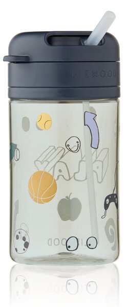 Dětská lahev s brčkem Pavia Play / Dusty Peppermint 500 ml