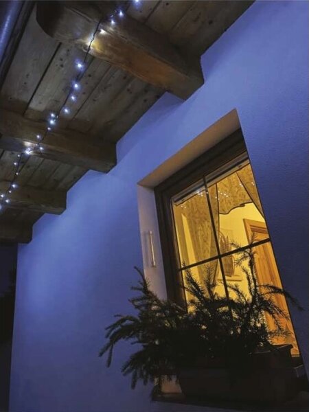 LED venkovní řetěz 40xLED/9m IP44 studená bílá