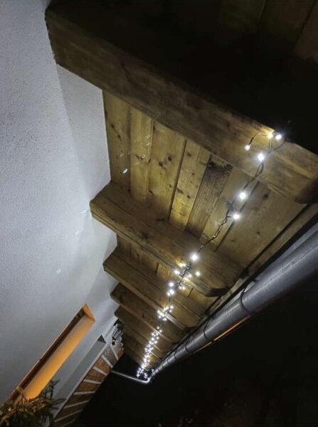 LED venkovní řetěz 40xLED/9m IP44 studená bílá