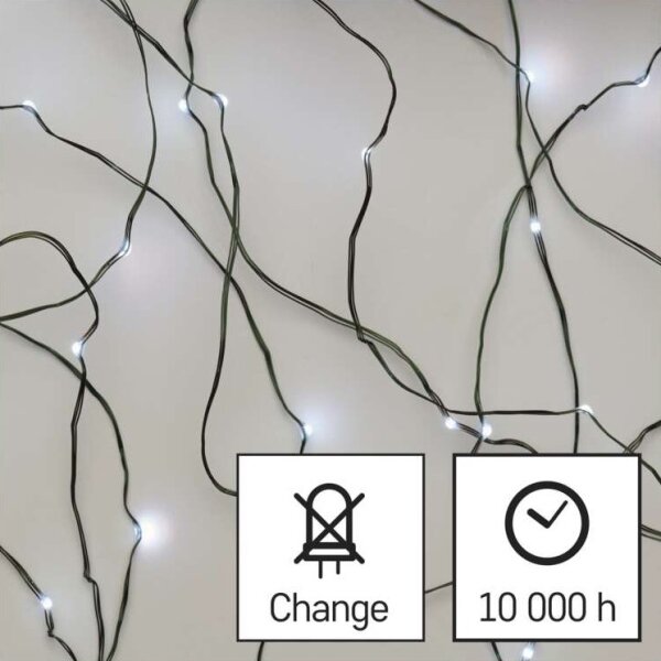 LED venkovní řetěz 75xLED/12,5m IP44 studená bílá