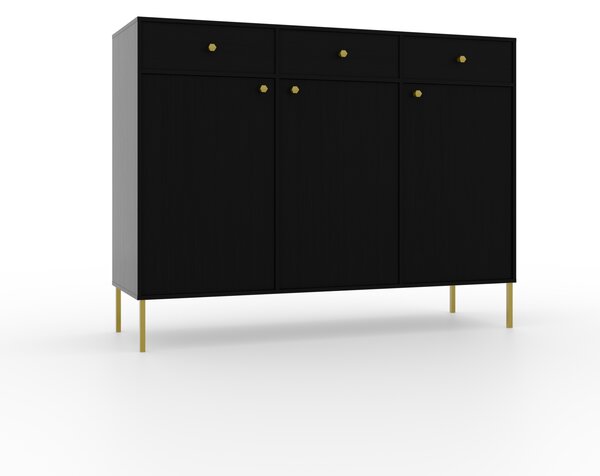 Minimalistická komoda DENRA - černá