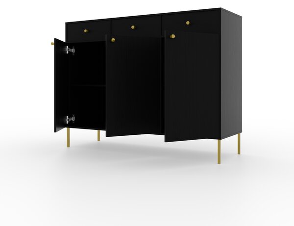 Minimalistická komoda DENRA - černá