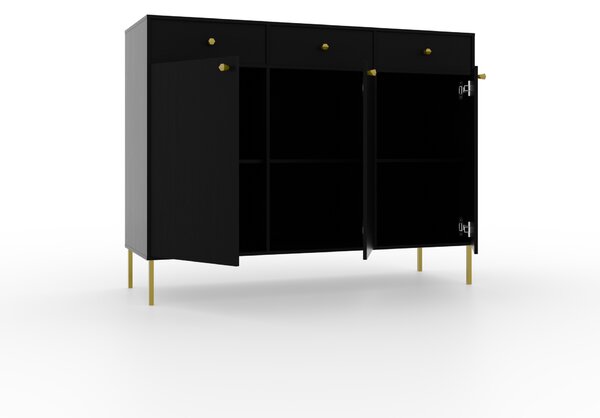 Minimalistická komoda DENRA - černá