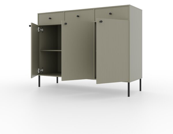 Minimalistická komoda DENRA - zelená