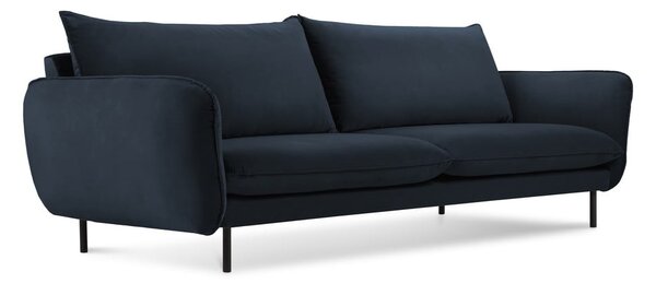 Tmavě modrá sametová pohovka 200 cm Vienna – Cosmopolitan Design