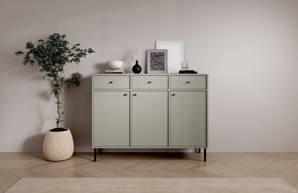 Minimalistická komoda DENRA - zelená
