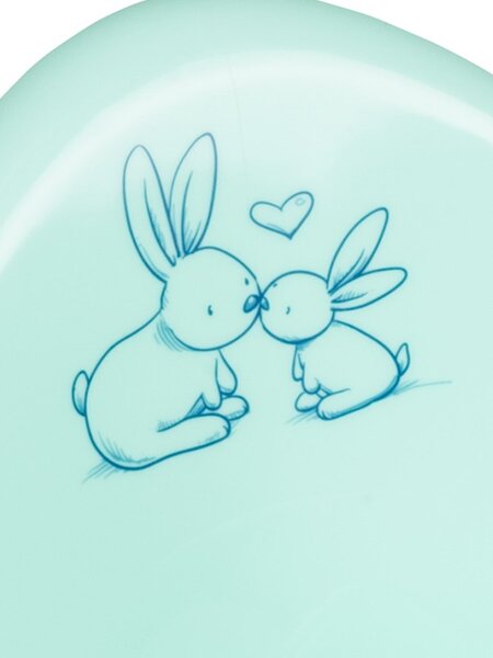 Hrající dětský nočník protiskluzový Bunny mátový