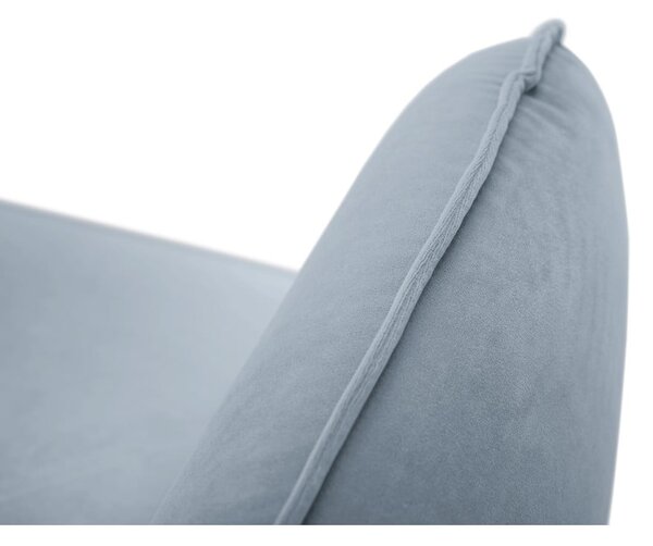 Světle modrá sametová pohovka 200 cm Vienna – Cosmopolitan Design