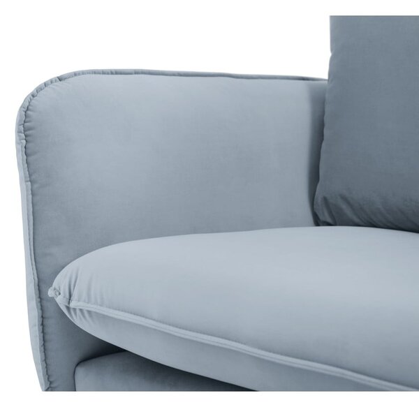 Světle modrá sametová pohovka 200 cm Vienna – Cosmopolitan Design