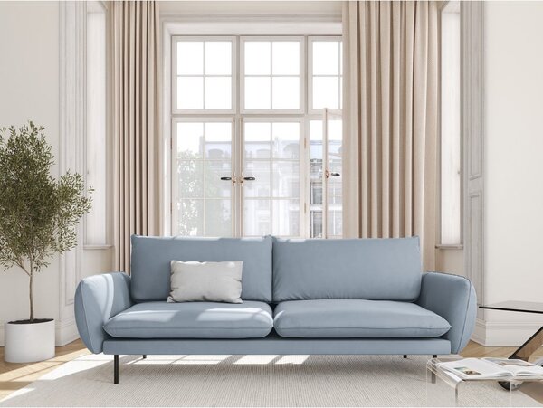Světle modrá sametová pohovka 200 cm Vienna – Cosmopolitan Design
