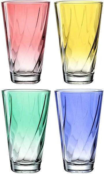 Leonardo sklenice barevné Twist 300 ml 4 ks