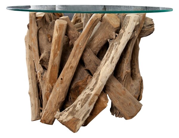 Konferenční stolek NATURE LOUNGE 50cm základní část teakové dřevo bez skleněné desky