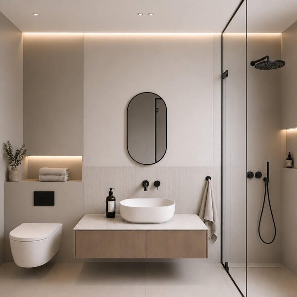 Baltica Design Aluma zrcadlo 50x70 cm oválný černá 5904107933573