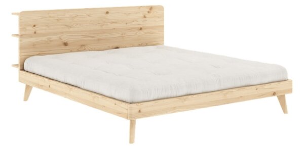Dvoulůžková postel s roštem 180x200 cm v přírodní barvě Retreat – Karup Design