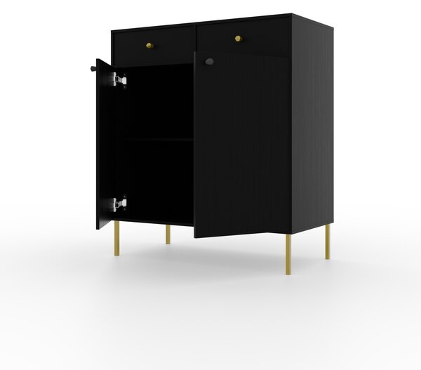 Kombinovaná minimalistická komoda DENRA - černá