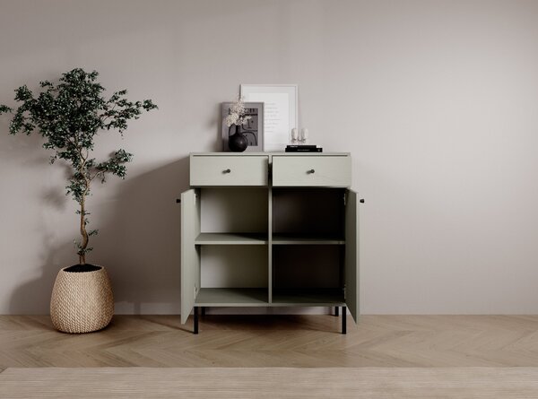 Kombinovaná minimalistická komoda DENRA - zelená