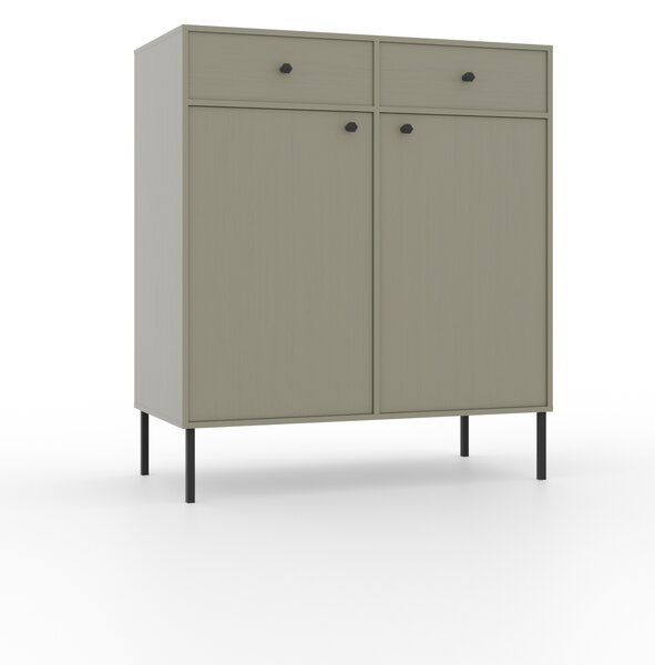 Kombinovaná minimalistická komoda DENRA - zelená