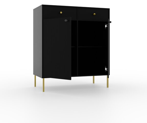 Kombinovaná minimalistická komoda DENRA - černá