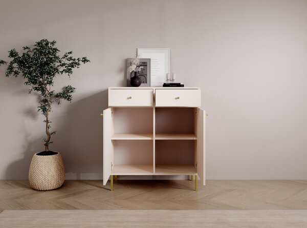 Kombinovaná minimalistická komoda DENRA - béžová