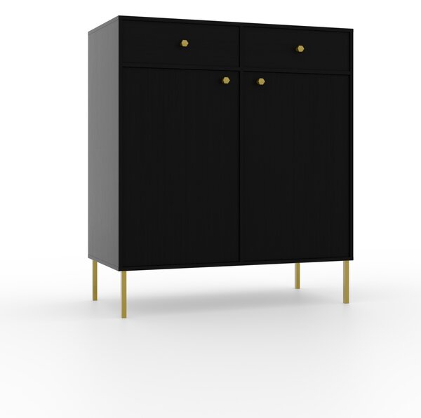 Kombinovaná minimalistická komoda DENRA - černá