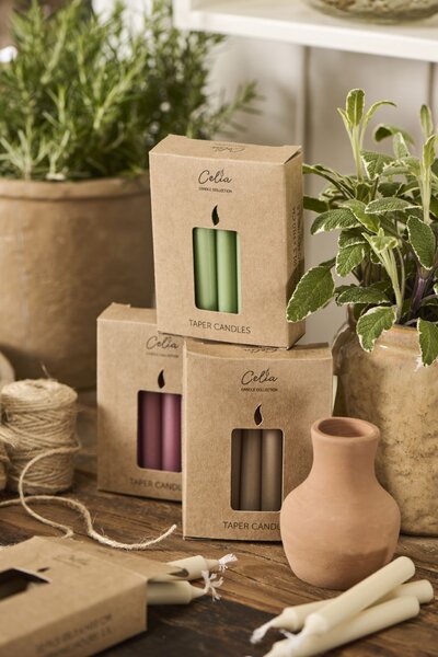 Svíčka Taper Linen – set 12 ks
