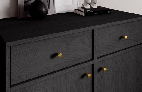 Kombinovaná minimalistická komoda DENRA - černá