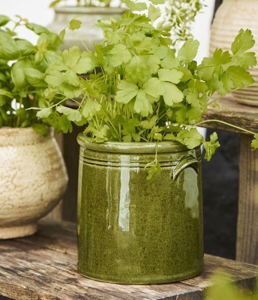 Keramický obal na květináč Green 17 cm