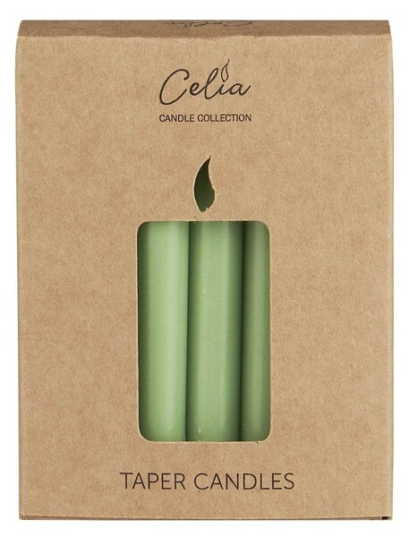 Svíčka Taper Green Tea – set 12 ks