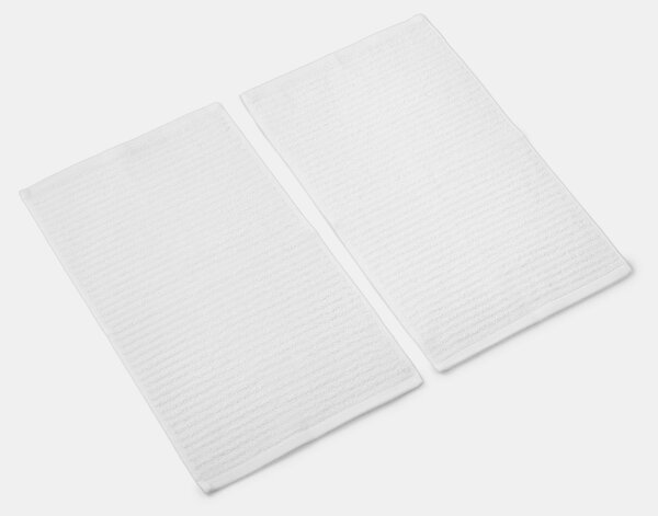 Sinsay - Sada bavlněných ručníků s žebrovanou strukturou 2 pack - bílá
