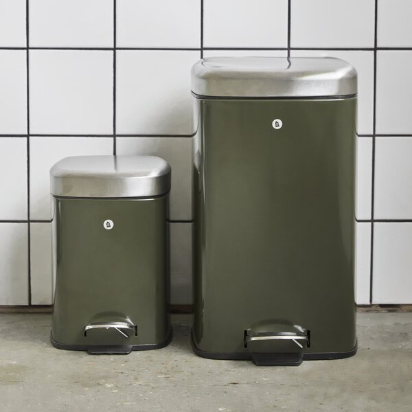 Kovový odpadkový koš Sort Deep Green 6 l