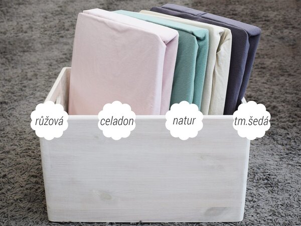 Bierbaum jersey prostěradlo celadon - 80-100 x 200 cm