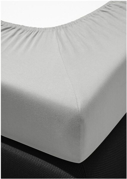 Bierbaum jersey prostěradlo sv. šedá - 80-100 x 200 cm