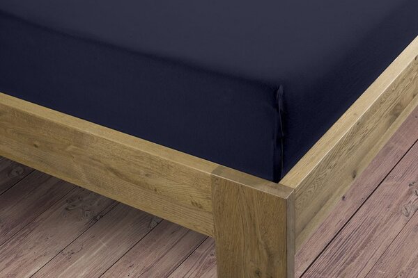 Bierbaum jersey prostěradlo tm. modrá - 80-100 x 200 cm