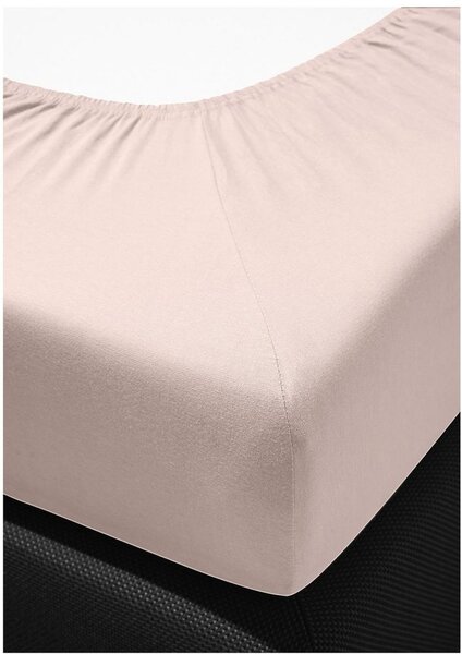 Bierbaum jersey prostěradlo růžová - 140-160 x 200 cm