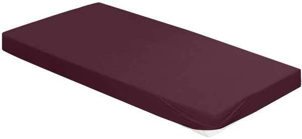 Bierbaum jersey prostěradlo vínová - 80-100 x 200 cm