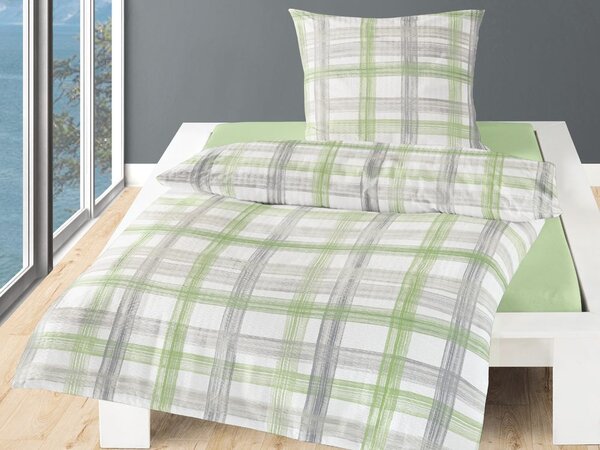 Bierbaum krepové povlečení 6958 Nika zelené 140x200/70x90 cm