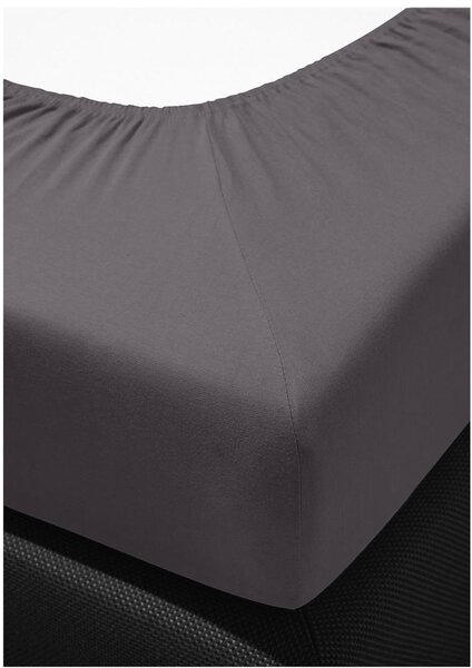 Bierbaum jersey prostěradlo kamenná šeď - 80-100 x 200 cm